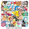 50 Pegatinas Impermeables Decoración Dibujos Animados Graffiti Anime Personalizadas para Maleta de Viaje Equipaje Laptop Patineta