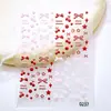 Lindos Pegatinas de Arte para Uñas de Conejo de Dibujos Animados con Lazo Corazón Flor en Relieve 5D Pegatinas Decorativas para Uñas de Diario DIY Ccd