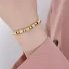 Estilo Coreano Estilo ins Moda Lujo Ligero Sin Decoloración Personalidad Elegante Elegante Pulsera con Perlas de Diamante Diseño de Nicho Pulsera