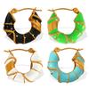 Pendientes de acero de titanio color gota de aceite de acero inoxidable de alta calidad transfronterizos europeos y americanos para mujer, elegantes, de lujo ligero, al por mayor