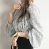 En existencia Extranjero Soltero Japonés Corea del Sur Estación Europea Comercio Exterior Coreano Jersey Camisa de gasa Top de encaje Camisa de protección solar Camisa con aire acondicionado