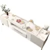 Alfombrilla de mesa transparente para mueble de TV, sensación de lujo ligero y alta gama, mantel largo, cubierta de PVC para zapatero, alfombrilla protectora para encimera de aparador de comedor