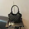 Bolso de Mano Estilo Coreano Súper Popular Moda Lunares Bolso Cubo 2026 Nuevo Verano Versátil Nicho Lujo Ligero Bolso de Hombro Cruzado