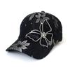 Gorra de béisbol con encaje de flores y mariposas para mujer, sombrero para el sol, estilo casual, a la moda, para primavera y verano