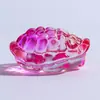 Talla de Caparazón de Tortuga en Vidrio de Cristal, Adorno de Artesanías de Cristal para Espalda de Tortuga, Bandeja de Mano de Caparazón de Tortuga para Alivio del Estrés