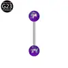 Aleación de Titanio G23 Piercing Moda Ins Ópalo Imitación Bola Redonda F136 Joyería para Piercing Barra para Lengua Anillo para Lengua Anillo para Pezón