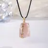 Joyería Zhuhang Transfronteriza Piedra Natural Irregular Colgante Amatista Barroca Aleatoria Collar Joyería Fabricante Mayorista