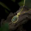 Colar Shajin com Jaspe de Hotan microincrustado com Pixiu pode ser emitido com certificado jade natural treme rápido fornecimento mão a mão atacado