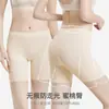Shorts de Seguridad Sin Costuras Anti-Exposición para Mujer, Pantalones Finos de Capa Base de Cintura Media que no se Enrollan, Bóxer de Seda Helada Dos en Uno, Ropa Interior para Mujer