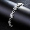 Pulsera Transfronteriza Europea y Americana 10mm Ancho Cadena Azúcar de Roca Pulsera de Circonitas Hebilla Pulsera de Hombre Moderna Accesorios de Moda Venta al por Mayor