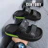 Sandálias Masculinas Verão Roupa Exterior Novo Antiderrapante Sola Macia Vadeando Dirigindo Casual Sapatos de Praia Chinelos de Bico Aberto Sapatos Masculinos