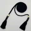 En Stock Vestido de Moda con Borlas Cadena de Cinturón Decorativa Cinturón de Cuero Atadura de Cintura Hecha a Mano Estilo Étnico con Borlas de Cuerda