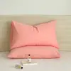 Ins Estilo Coreano Crema Color Sólido Algodón Lavado Funda de Almohada Producto Individual Funda de Almohada de Algodón 48*74cm Funda de Almohada de Algodón Tipo Sobre