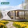 Especializado para Uso en Zonas Turísticas, Casa Espacio Cabina de Manzana, Una Recámara y Una Sala de Estar con Baño, Estructura Prefabricada, Resistente a Terremotos y a Prueba de Viento