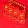 Oro puro 999, diseño de los doce animales del zodiaco, monedas cuadradas de oro, sobres rojos para atraer riqueza y buena fortuna, directo del fabricante, personalizable y disponible para venta al por mayor