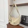 Bolso de Lona Único con Bloques de Color para Mujer, Bolso Informal tipo Dumpling para Hombro, Bolso para Labiales, Bolsa Deportiva para Gimnasio, Bolso de Hombro, Bolso Cruzado