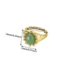 Anillo de Acero Inoxidable Europeo y Americano con Piedra Natural Turquesa Anillo de Nicho de Gama Alta Joyería para Manos de Acero de Titanio Anillo Transfronterizo