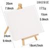 Navidad Acción de Gracias Regalo Decoración Manualidades Artesanías de Madera Mini Caballete Creativo Pintura al Óleo Lienzo Blanco