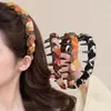 Diadema Súper Elegante 2026 con Ondas Grandes y Dientes, Aspecto de Alta Gama, Adecuada para el Uso Diario, Antideslizante, Pinza para el Cabello de Corona Alta, Accesorio para el Cabello en Color Café