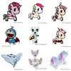 Serie de lindos unicornios de dibujos animados Parche plano de resina para horquilla con fondo blanco Accesorios de joyería DIY, 1Yc27845