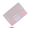 Adequado para Novos Tablets iPad, Teclado Bluetooth Colorido com Teclas Redondas, Teclado Touch com Moldura Colorida, Teclado Bluetooth Touch