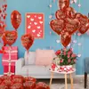 Globos de papel de aluminio en forma de corazón con temática del Día de San Valentín, un juego de globos para expresar amor en el Día de San Valentín, adecuados para decoraciones de bodas y cumpleaños