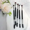 Cepillo para Cejas de Doble Punta, Cepillo Espiral, Cepillo Angulado para Cejas y Pestañas, Brocha de Maquillaje Portátil de Doble Uso para Dar Forma y Dibujar Cejas