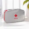 Bolsa Portátil Popular para Armazenamento Médico, Kit de Primeiros Socorros para Casa e Viagem, Bolsa Organizadora de Medicamentos de Emergência com Compartimentos Múltiplos em Tecido Oxford