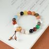 Pulseira de Cristal Lingyin de 18 sementes Contas de rosário Bodhi Contas pulseira natural multitesouro unissex