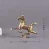 Adorno de Caballo Galopando con Golondrina Volando Chapado en Cobre, Mascota de Té para Decoración del Hogar, Adorno Artesanal Vintage de Cobre para Mesa
