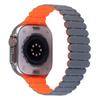 Compatible con Apple Slub Loop Magnetic Watch con correa de silicona bicolor para reloj inteligente deportivo iWatch.