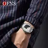 Reloj Masculino Más Vendido Transfronterizo Oufani Simple Doble Esfera Números Árabes Reloj Cuadrado Clásico de Cuarzo