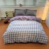 Ropa de cama retro pastoral de algodón de cuatro piezas, funda de edredón gruesa de algodón cepillado de tres piezas, venta al por mayor de textiles para el hogar Nantong, transmisión en vivo
