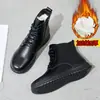 Botas de Invierno para Mujer Forradas de Polar Botas de Nieve Engrosadas Impermeables Antideslizantes Punta Redonda Caña Corta Botas Martin con Cremallera Lateral para Mujer en stock