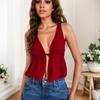 Ropa de Mujer Más Vendida de Amazon, Camiseta Sexy de Cuello en V Europea y Americana, Estilo Chica Caliente de Verano, Top Camisola sin Mangas que se Puede Usar Afuera