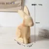 Materiales en Blanco de Animales de Madera, Materiales de Madera Cruda, Figuras Súper Lindas Pintadas a Mano para DIY, Adornos de Escritorio, Piezas en Blanco Blancas