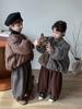 Chaqueta de invierno para niños Jiaye 2024, nueva, con forro polar de leopardo, acolchada de algodón, para niños pequeños y medianos, abrigo retro forestal, ropa tipo pan