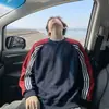 Sudadera unisex con franja lateral, estilo retro deportivo, hombros caídos, versátil para el día a día, color liso, jersey de manga larga, 2026