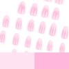 Exclusivo transfronterizo para uñas clásicas francesas degradadas de uso sencillo, manicura corta, piezas de uñas, 24 piezas de uñas postizas al por mayor