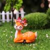 Acessórios de brinquedo de argila DIY feitos à mão para crianças Decoração Material Ornamento Resina Mini Casal Fulvo Veado Sika