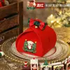 Bolsa de presente de feltro de Natal, bolsa de maçã para Véspera de Natal, caixa de embalagem de presente de doces de Natal portátil, caixa de presente de fruta da paz