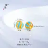 Pulsera con cuentas y collar de cuentas con orificio pasante, de estilo vietnamita, de oro, de larga data, con flores de cuatro pétalos y calabaza de ciervo de nueve colores.
