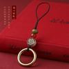Hebilla de Anillo Artístico Vintage de Cobre Puro Cadena para Teléfono Móvil Colgante Decorativo para Bolso para Hombres y Mujeres Colgante Pequeño Anti-pérdida para Unidad USB