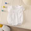 Ropa de Verano Estilo Coreano de Manga Corta Estilo Pastoral para Mujer sin Mangas de Gasa con Puntos de Mariposa Holgada para Niñas y Bebés