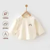 Camisa de meio-costas para recém-nascido, algodão puro Classe A, sem costura, 0-3 meses, roupas de recém-nascido, roupa de baixo para primavera e outono, estilo monge, body para bebê