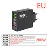 Nuevo modelo privado 200W cargador multipuerto 3USB 3PD teléfono móvil seis en uno cabezal de carga rápida 5V2.4A regulaciones europeas y americanas británicas