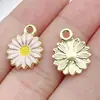 Accesorios para joyería DIY de aleación: Colgantes de flor de goteo de aceite, girasol y margarita para pendientes, collares y llaveros, un superventas transfronterizo