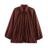 Exportación Transfronteriza Ropa de Mujer 2025 Otoño Estilo Europeo y Americano Solapa Manga Larga Chaqueta Acolchada Chaqueta de Béisbol Mujer A15048