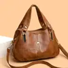 2026 Nuevo Bolso Transfronterizo para Mujer Bolso de Hombro Cruzado Retro Europeo y Americano de Gran Capacidad Bolso de Mano de Cuero Suave Bolso Tote para Mujer