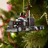 Novedad Árbol de Navidad Colgante Camión Decoración Colgante Plano Excavadora de Navidad Decoración Colgante Decoración Rústica